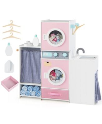 Kids Laundry Dual Washers Ironing Board Playset, Ages 3+