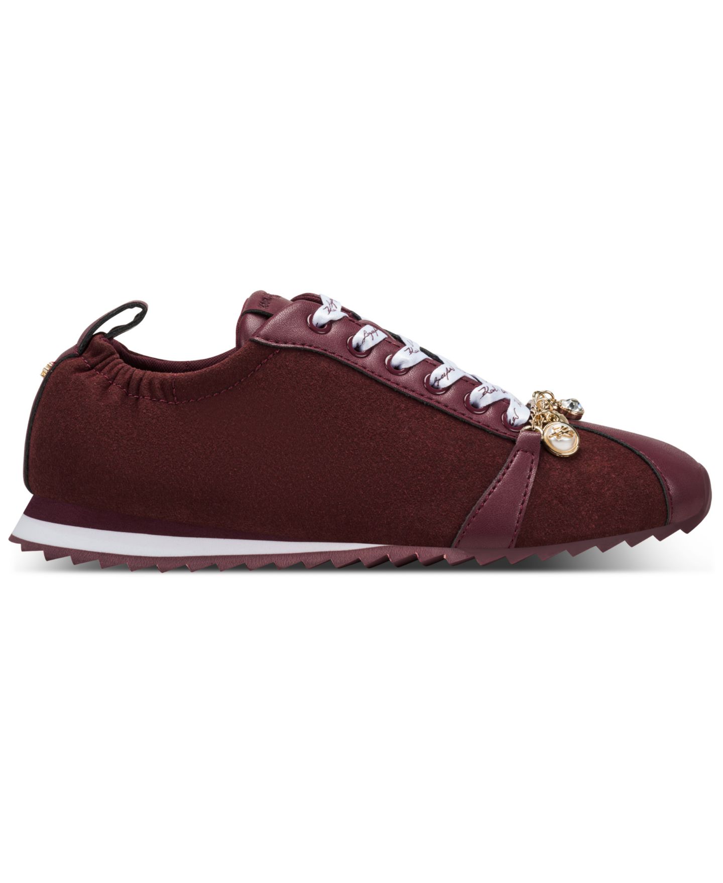 Женские кроссовки KARL LAGERFELD PARIS Adrianna Lace-Up, цвет: Бордовый — фото 2