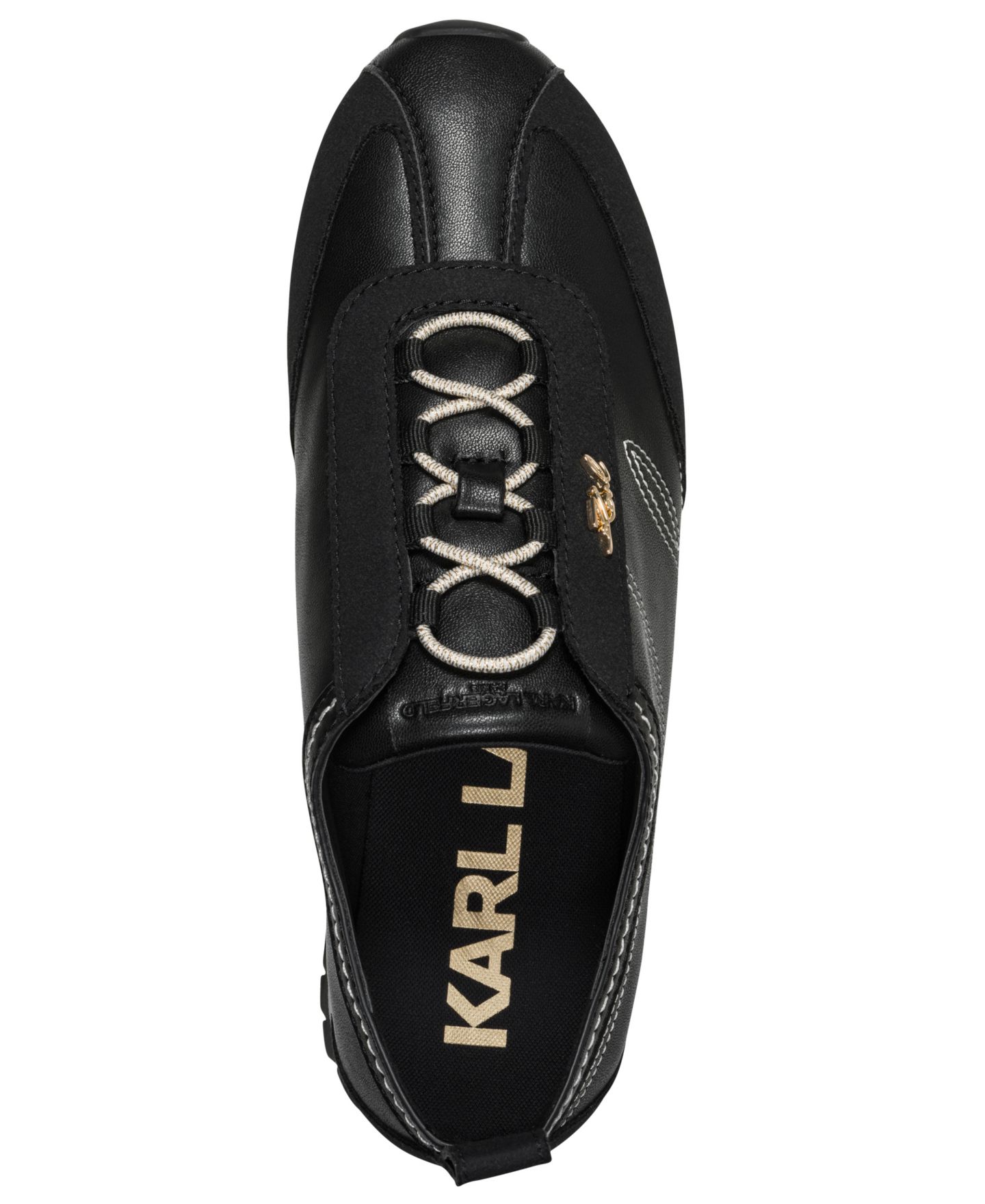 Женские кроссовки KARL LAGERFELD PARIS Alarise Lace-Up, цвет: Чёрный — фото 4