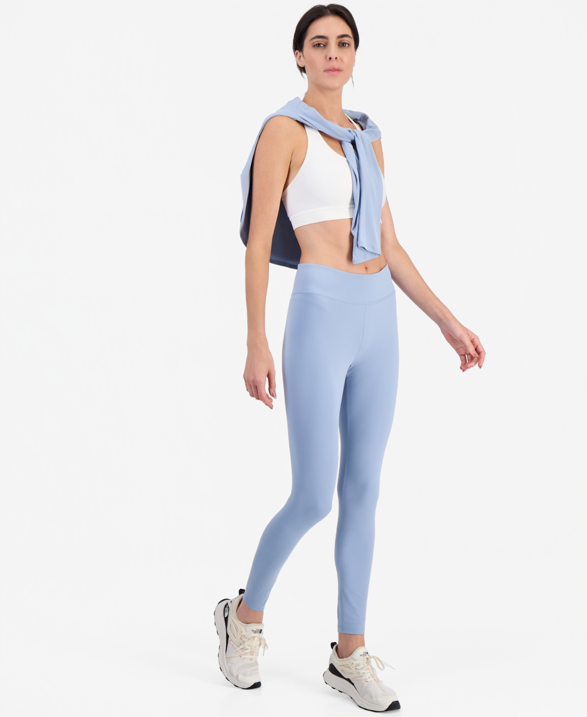 Id Ideology Women's Studio Full-length Leggings, Exclusively At Macy's In Rainstorm