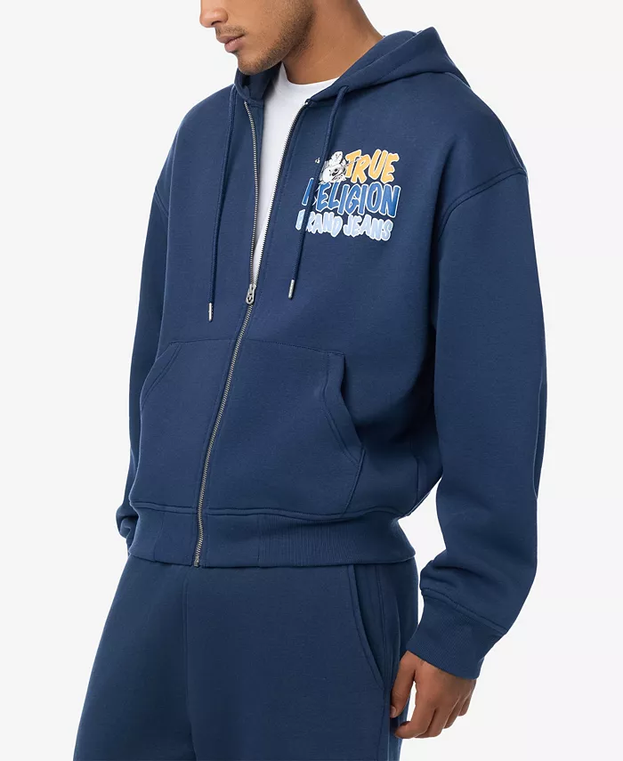 Men's Buddha Logo Zip Boxy Hoodie - thumbnail 3