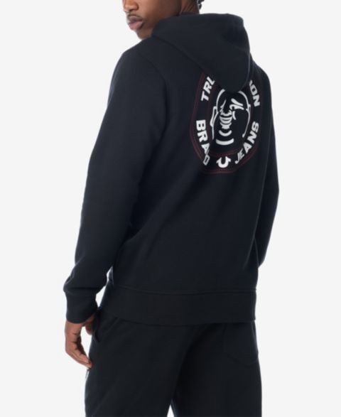 Мужское худи True Religion Puff Zip, цвет: Угольно-чёрный
