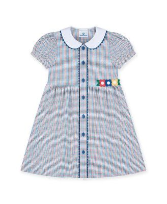 Toddler Girls 2T -6X Plaid Dress With Flowers