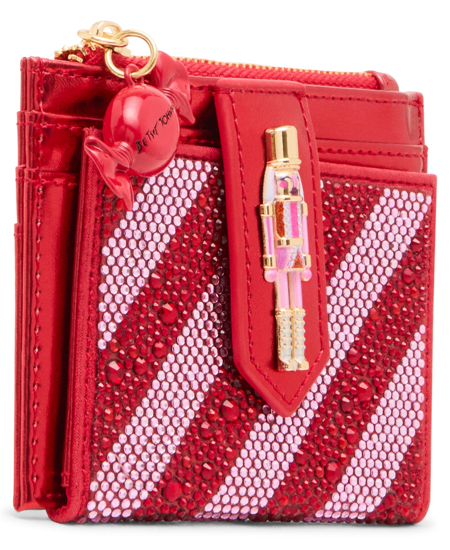 Женский кошелёк Betsey Johnson Nutcracker Wallet, цвет: Розовый полосатый — фото 3