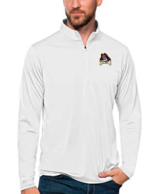 Men's White ECU Pirates Tribute Quarter-Zip Sweatshirt