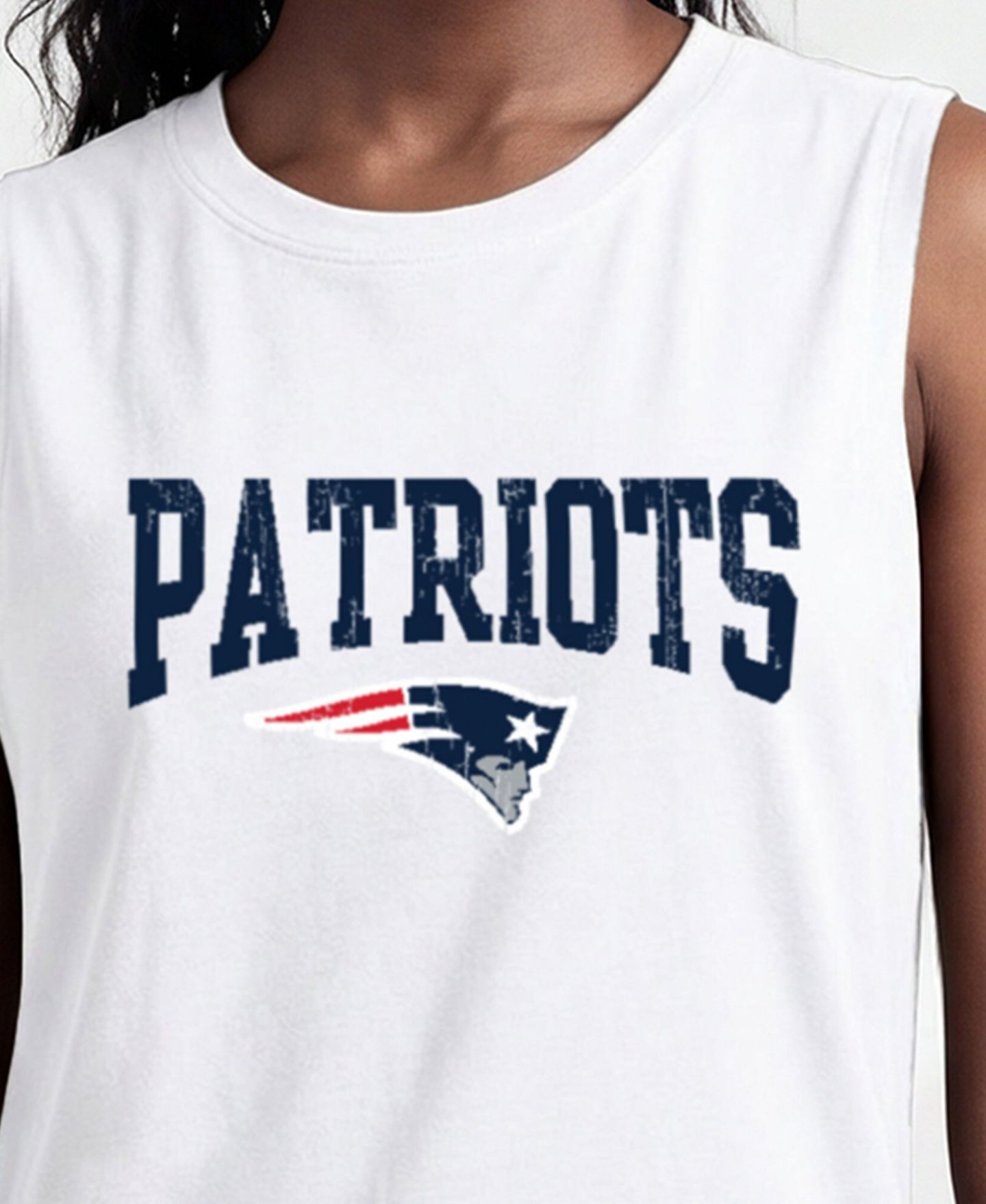 Женский топ Champion New England Patriots Distressed Muscle — фото 5