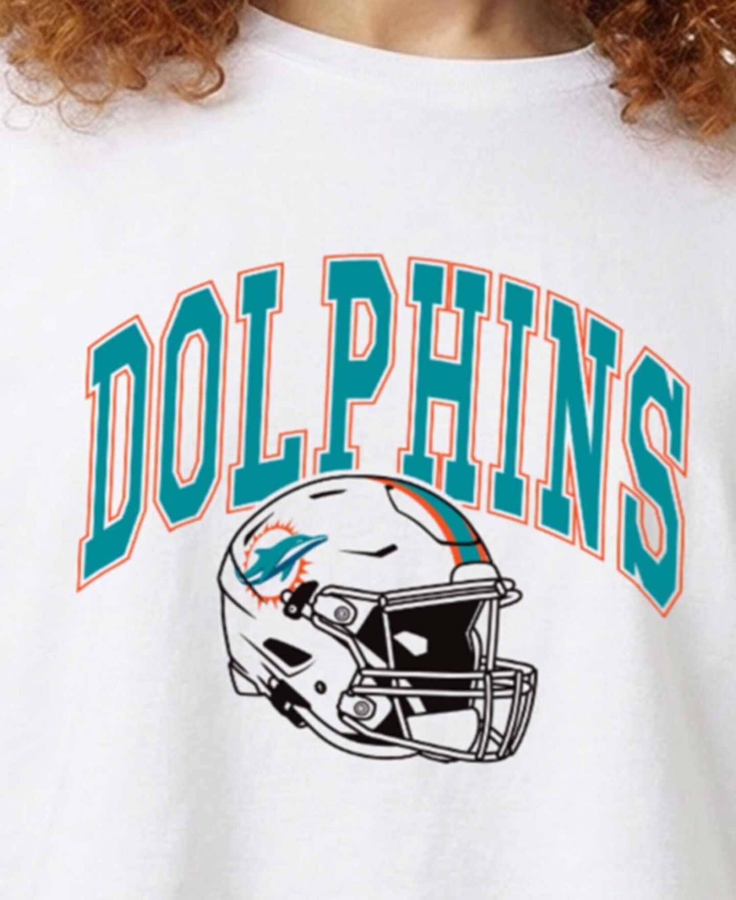 Женская футболка Champion Miami Dolphins Boyfriend-Cropped — фото 5