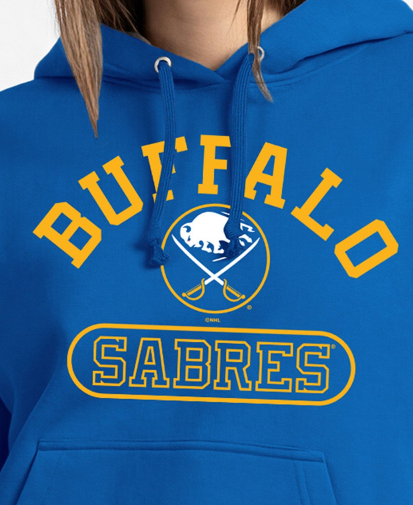 Женское худи Champion Buffalo Sabres Arched Pill Box Graphic Fleece-Lined — фото 5