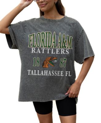Women's Gray Florida A M Rattlers Oversized Snow Wash T-Shirt