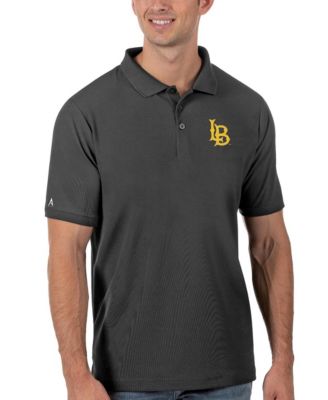 Men's Anthracite Cal State Long Beach The Beach Legacy Pique Polo Shirt