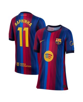 Big Boys and Girls Raphinha Red Barcelona 2026/27 Home Stadium Replica Jersey