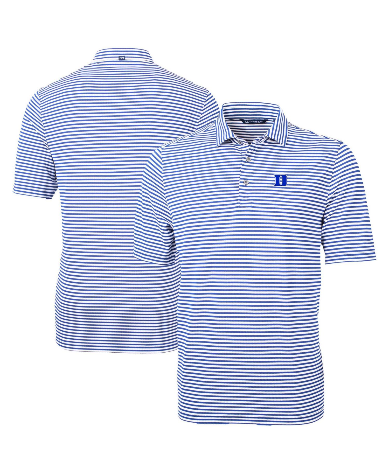 Men's Royal Duke Blue Devils Virtue Eco Pique Stripe DryTec Polo Shirt