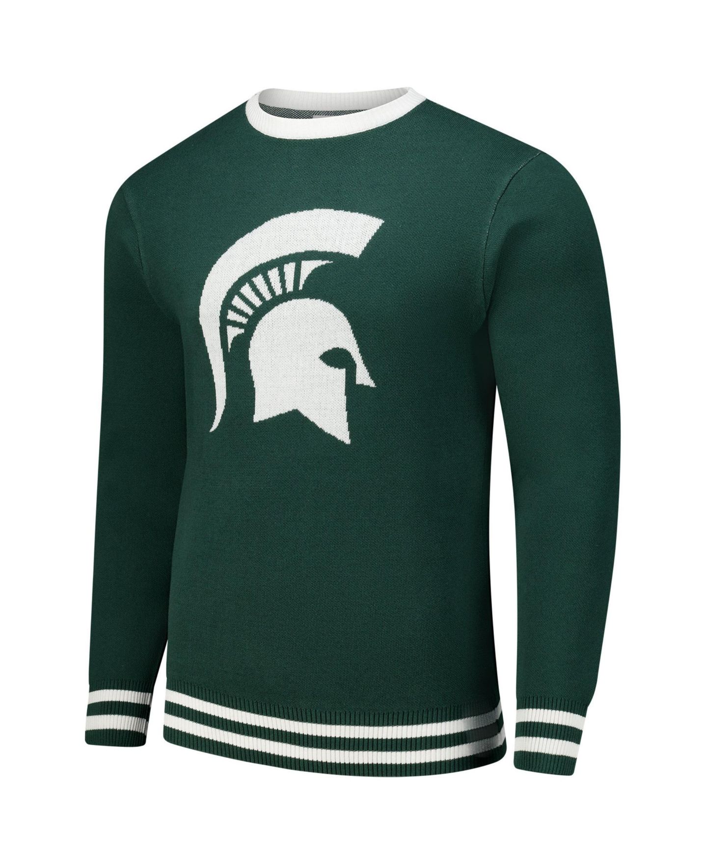 Мужской свитер Uscape Apparel and Green Michigan State Spartans Renew Knit Vintage Pullover — фото 2