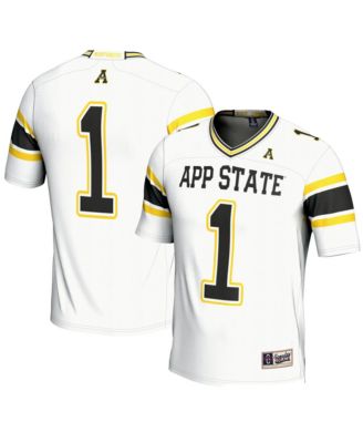 Men's 1 White Appalachian State Mountaineers Endzone Football Jersey