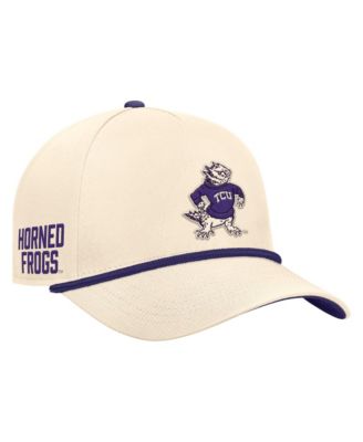 Men's Natural TCU Horned Frogs Vintage Rope Rise Adjustable Hat