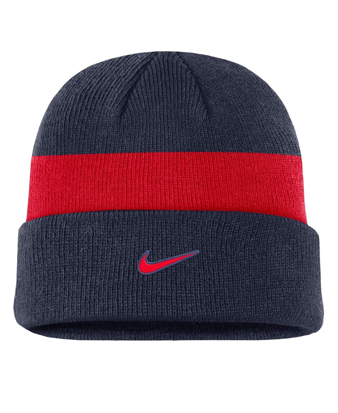 Мужская шапка Nike Navy Team USA Stripe Terra Cuffed Knit Hat — фото 2