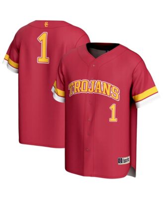 Men's and Women's 1 Cardinal USC Trojans Collegiate Baseball Fashion Jersey