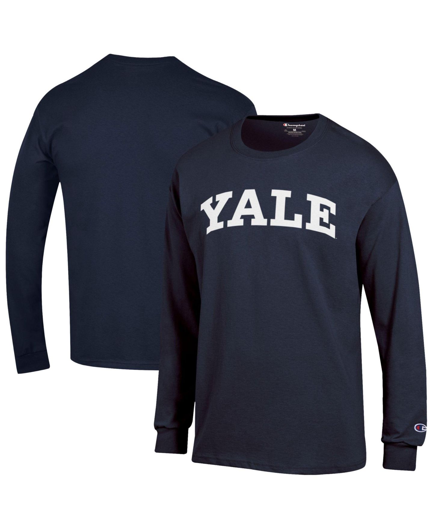 Мужская футболка Champion Navy Yale Bulldogs Basic Arch Long Sleeve — фото 1