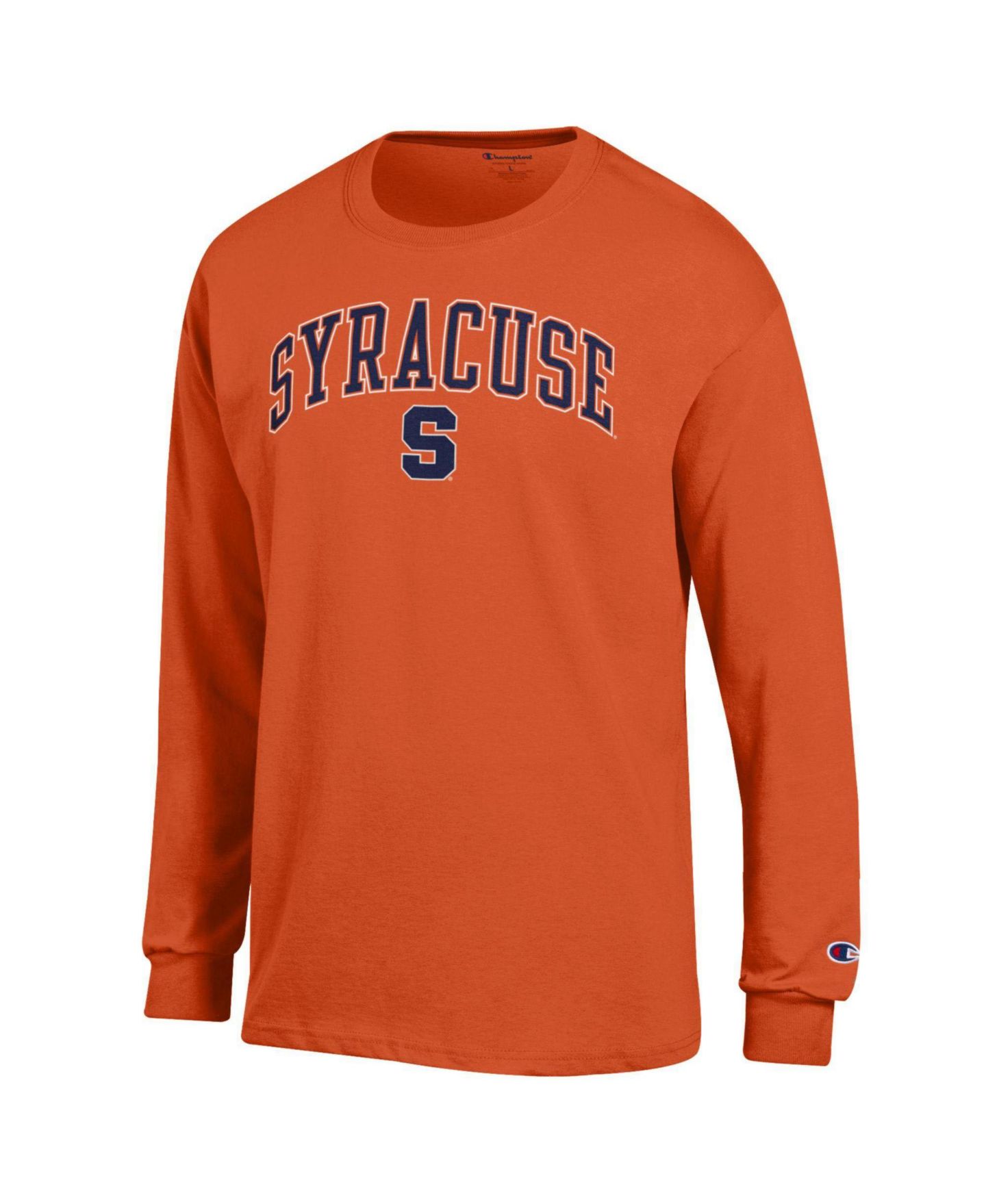 Мужская футболка Champion Orange Syracuse Orange Arch Over Logo Long Sleeve — фото 2