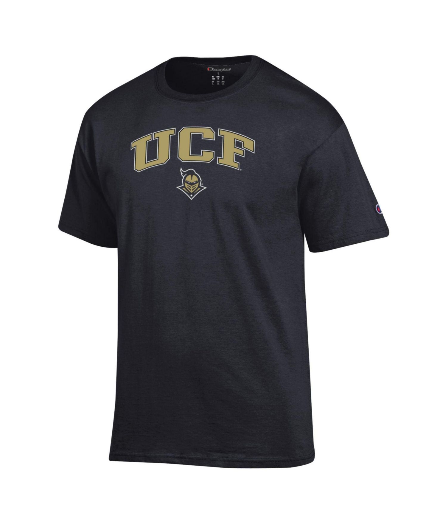 Мужская футболка Champion Gold UCF Knights Arch Over Logo, цвет: Чёрный — фото 3