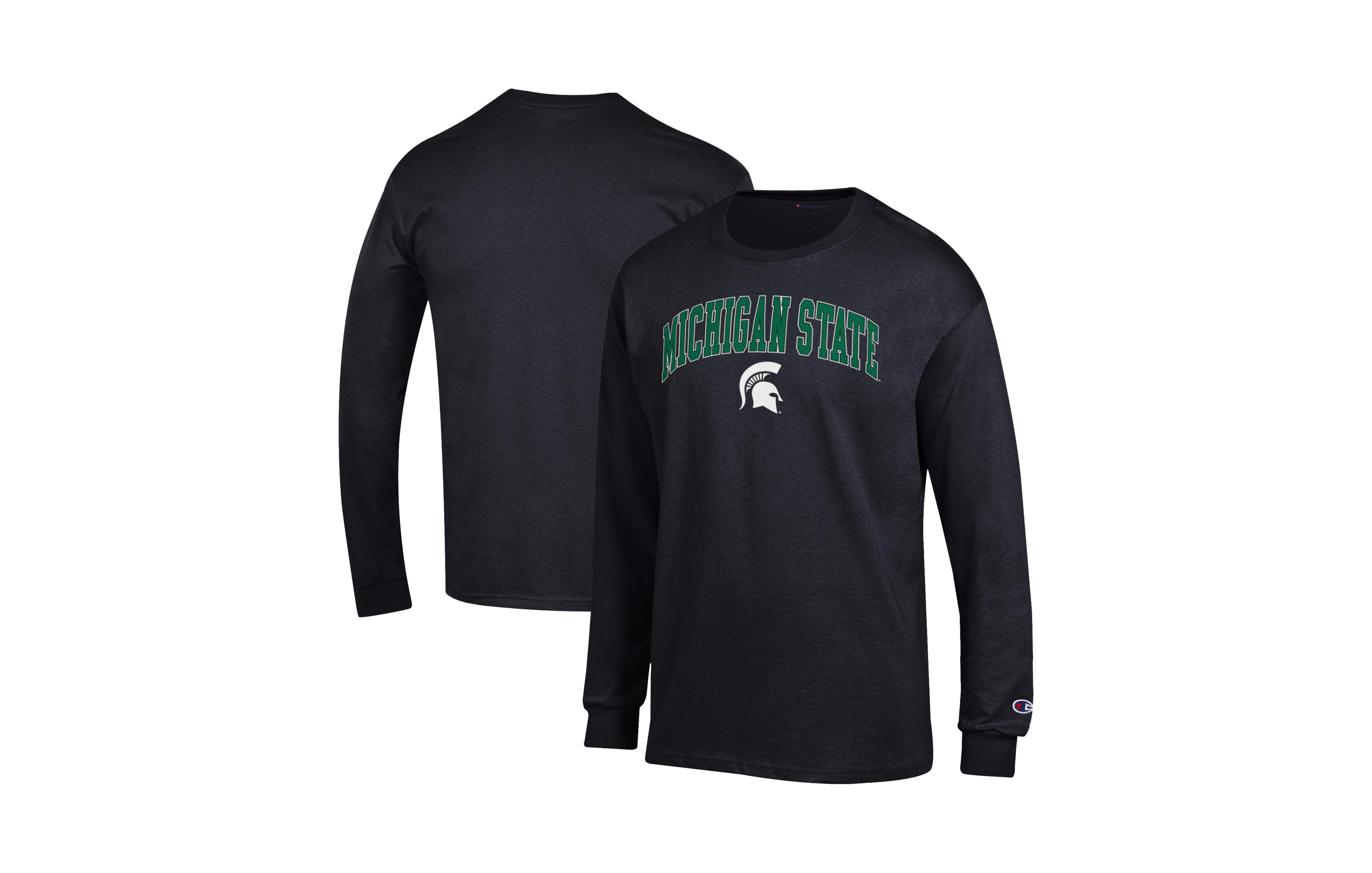Champion Men's Green Michigan State Spartans Arch Over Logo Long Sleeve T-Shirt