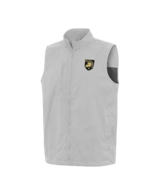 Men's Heather Gray Army Black Knights Brisk Full-Zip Vest