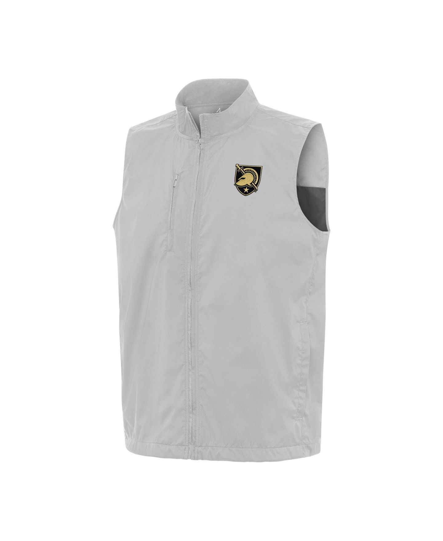 Мужской жилет Antigua Heather Gray Army Black Knights Brisk Full-Zip Vest — фото 1
