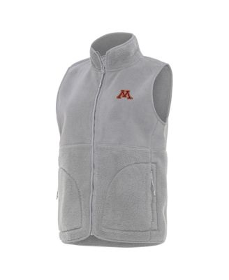 Women's Gray Minnesota Golden Gophers Nostalgic Full-Zip Vest