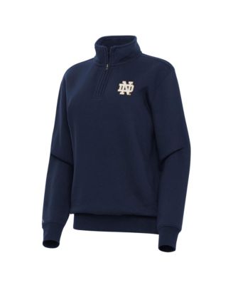 Women's Navy Notre Dame Fighting Irish Victory Quarter-Zip Sweatshirt