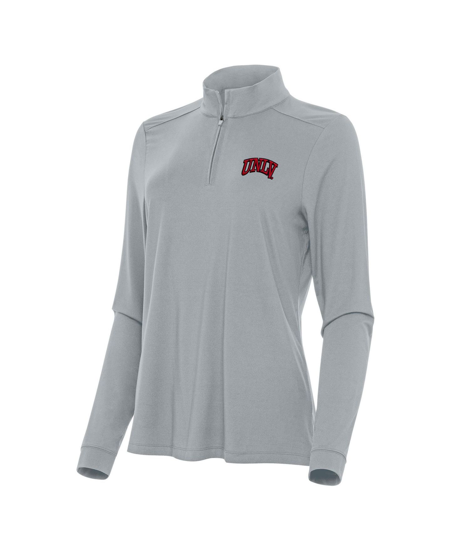 Женский топ Antigua Gray Unlv Rebels Intent Quarter-Zip — фото 1