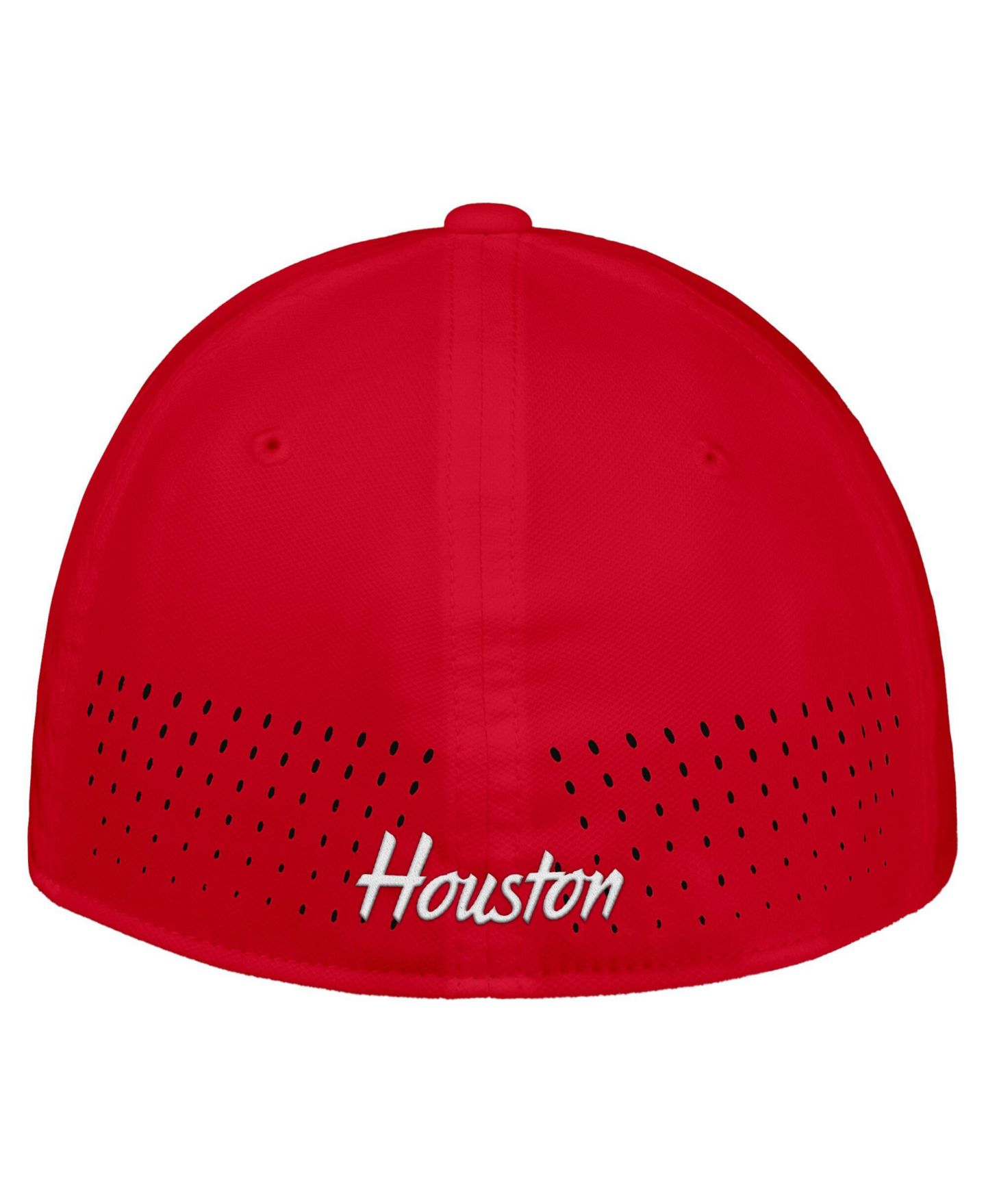 Мужской головной убор Nike Red Houston Cougars 2026 On-Field AeroBill SwooshFlex Dri-FIT Hat — фото 2