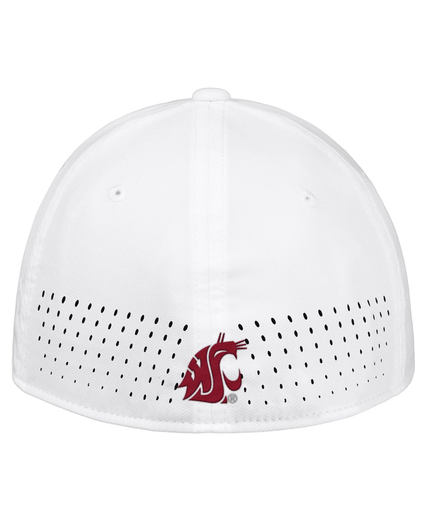 Мужской головной убор Nike White Washington State Cougars 2026 On-Field AeroBill SwooshFlex Dri-FIT Hat — фото 2