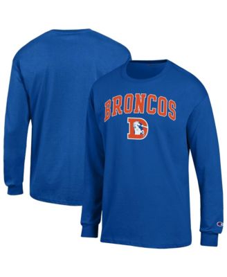 Men's Royal Denver Broncos Arch Over Logo Long Sleeve T-Shirt