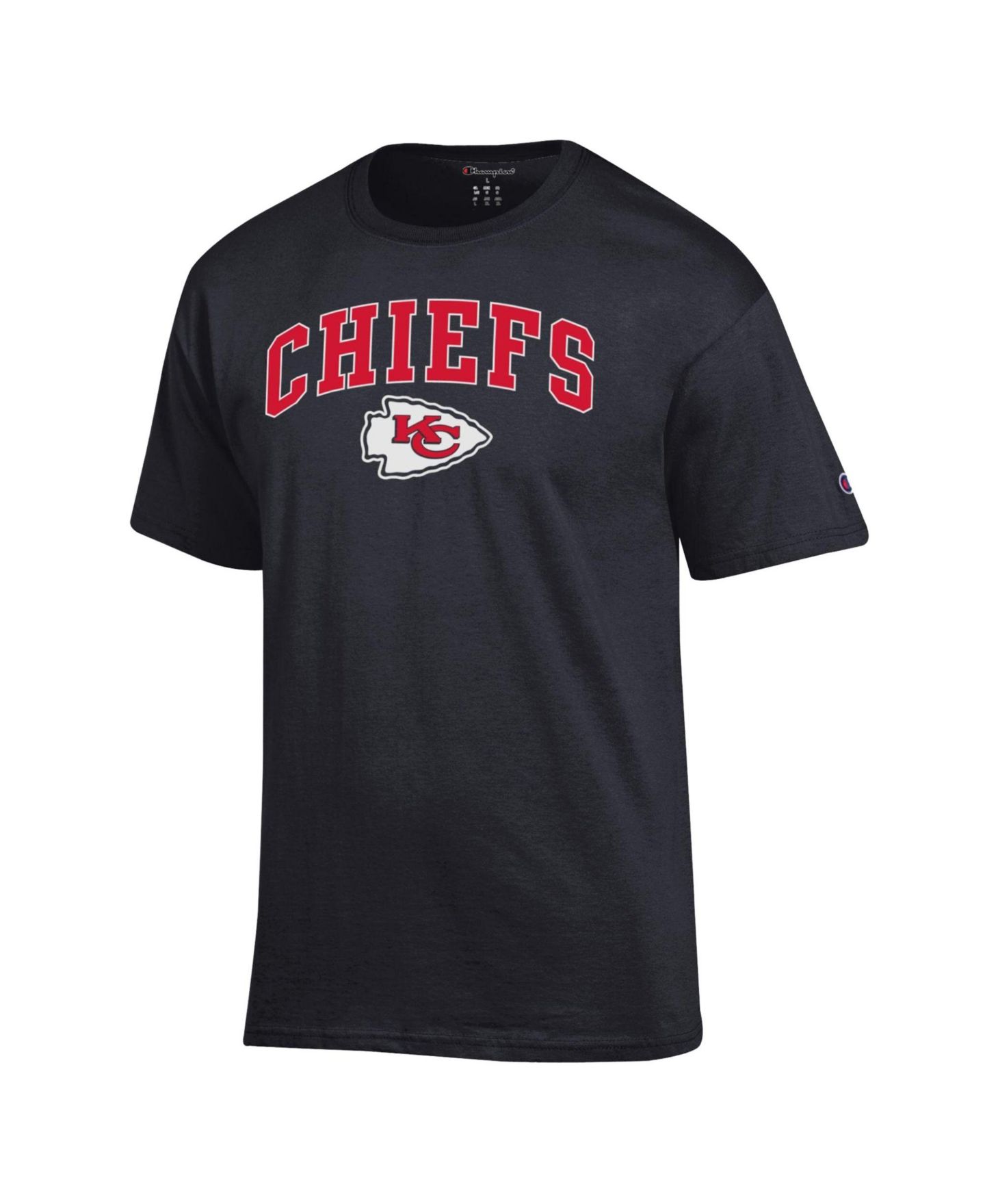 Мужская футболка Champion Black Kansas City Chiefs Arch Over Logo — фото 2