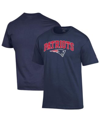 Men's Navy New England Patriots Arch Over Logo T-Shirt