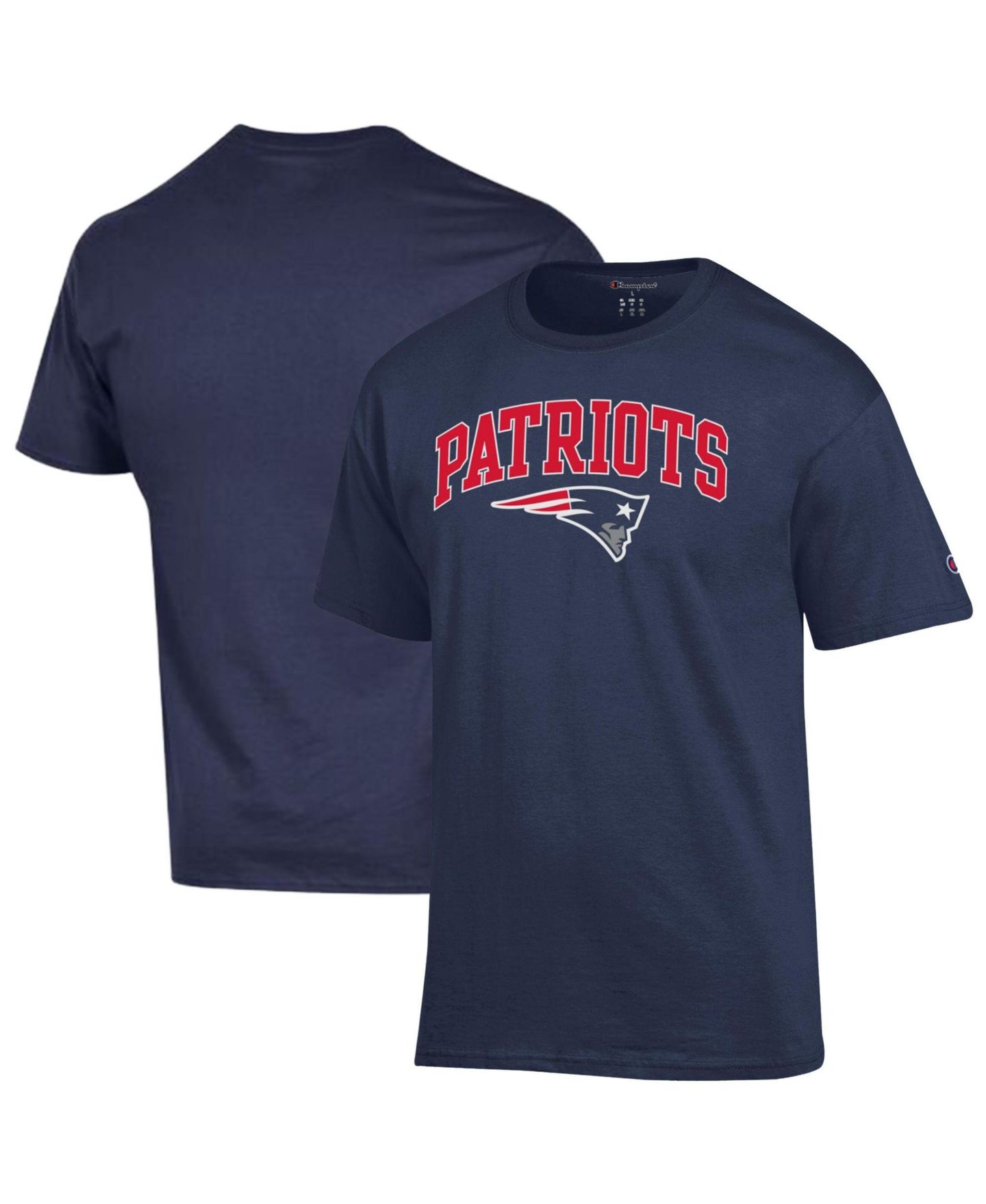 Мужская футболка Champion Navy New England Patriots Arch Over Logo — фото 1