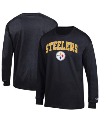 Men's Black Pittsburgh Steelers Arch Over Logo Long Sleeve T-Shirt