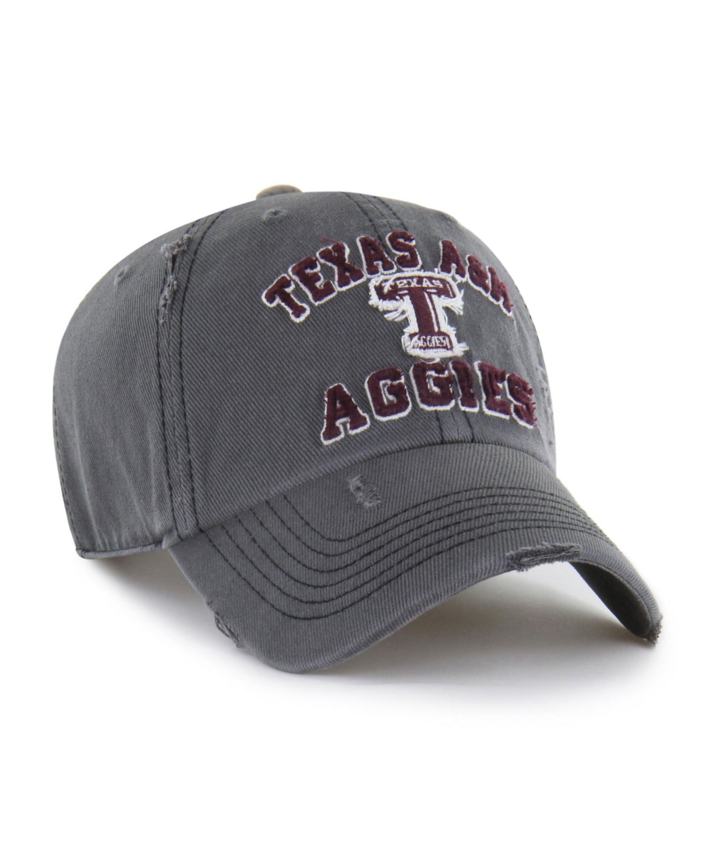Кепка '47 Brand Charcoal Texas A&M Aggies Well-Worn Seymore Clean Up Adjustable Hat — фото 2