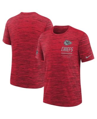 Big Boys and Girls Red Kansas City Chiefs Sideline Velocity Dri-FIT T-Shirt