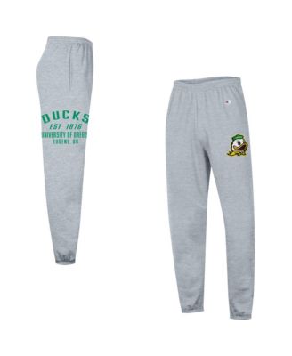 Men's Heather Gray Oregon Ducks Powerblend Banded Fleece Sweatpants