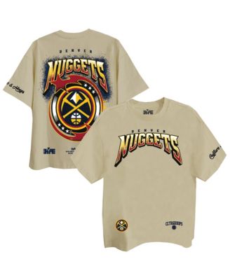 Men's and Women's Cream Denver Nuggets Drip Dime Elevated Drop Shoulder T-Shirt