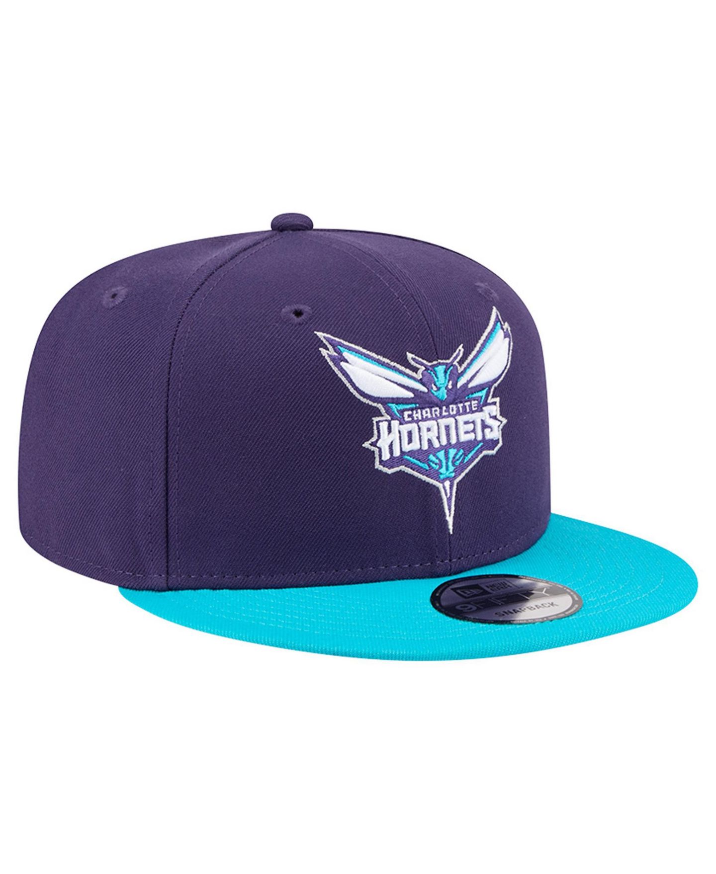 Мужская кепка New Era Purple Charlotte Hornets Two-Tone 9FIFTY Snapback Hat — фото 3