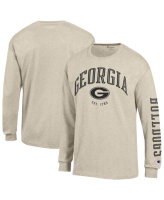 Men's Heather Oatmeal Georgia Bulldogs Neutral Arch Long-Sleeve T-Shirt