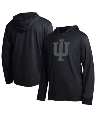 Men's Black Indiana Hoosiers Tonal All-Star Long sleeves Hooded T-Shirt