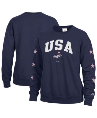 Women's Los Angeles Dodgers Fleece Pullover Crewneck Sweatshirt