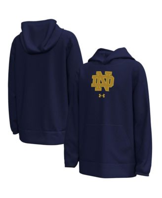 Big Boys and Girls Navy Notre Dame Fighting Irish 2026 Shamrock Series Interlock Mesh Fleece Hoodie