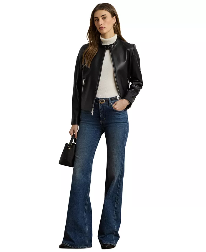 Women's Lambskin Moto Jacket - thumbnail 2