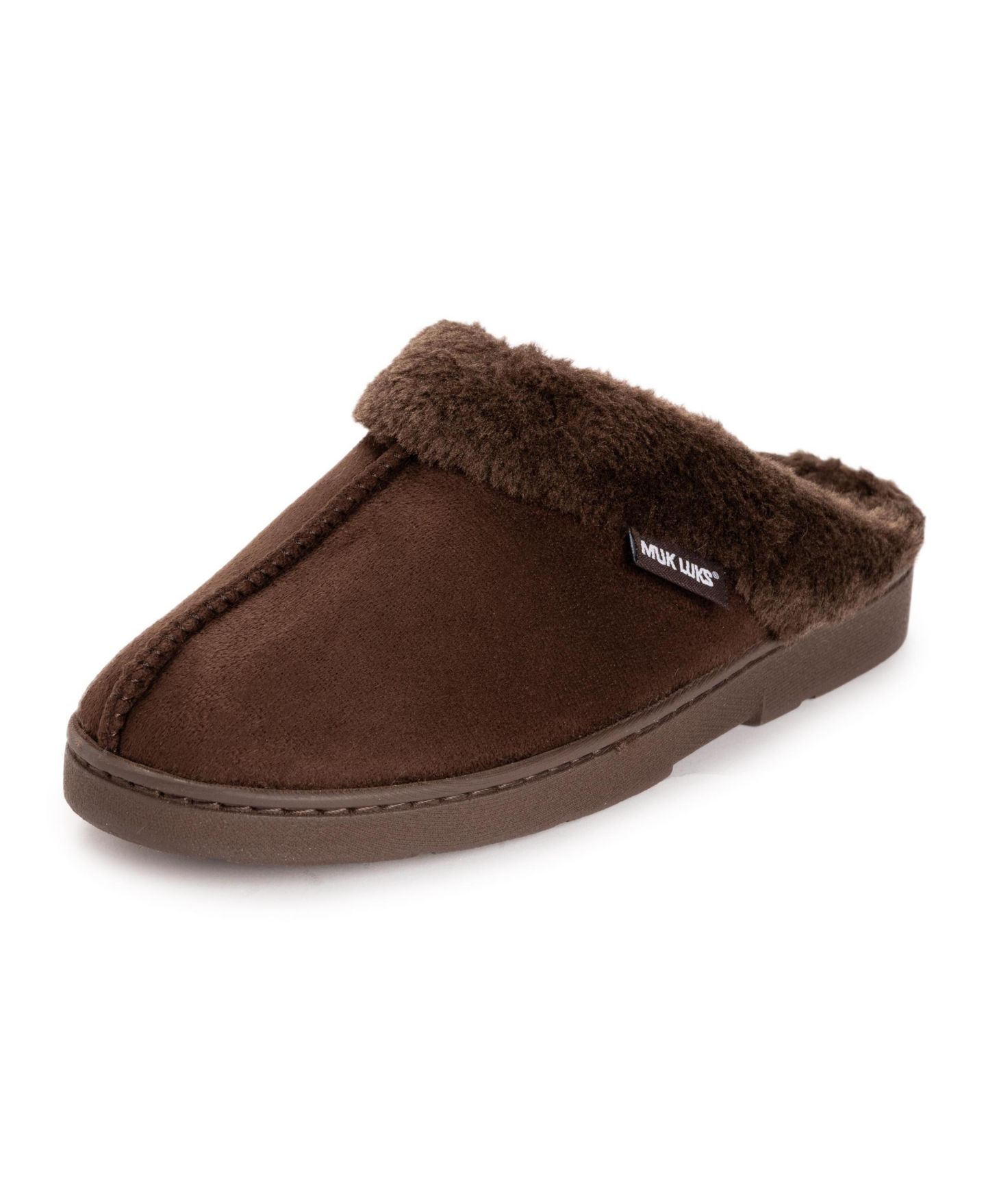 Женские сабо MUK LUKS Faux Suede Clog Slippers, цвет: Коричневый — фото 3
