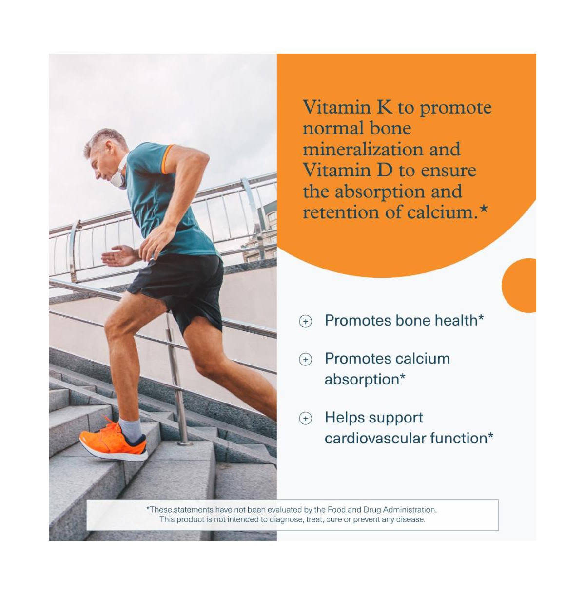 Youtheory K2D3 Bone and Heart Health Support Combines Vitamin D3 and Vitamin K2 Dairy, Soy and Gluten Free Peach, 60 Vegetarian Gummies