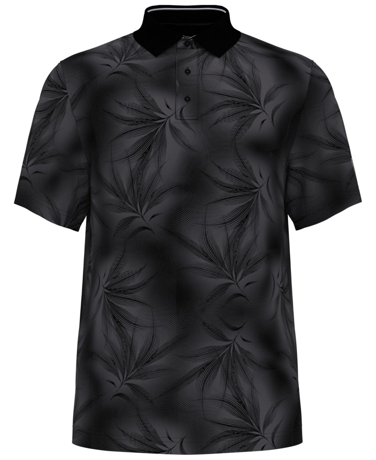 Мужское поло PGA TOUR Foliage Print Golf Regular-Fit Polo Shirt, цвет: Caviar — фото 5